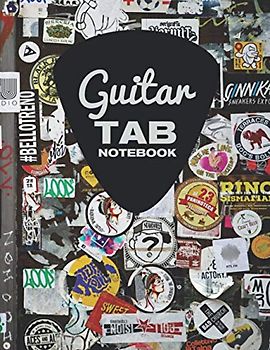 Guitar Tab Notebook: for 6 string guitar 120 pages 8.5x11 blank guitar tab paper for guitarists, teachers, students and punk rock fans