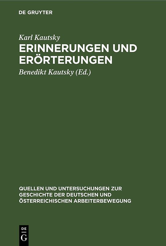 Erinnerungen und Erörterungen