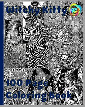 Witchy Kitty (100 Pages Coloring Editions)