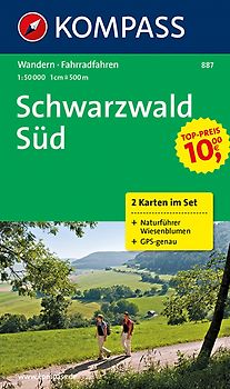 KOMPASS Wanderkarte Schwarzwald Süd