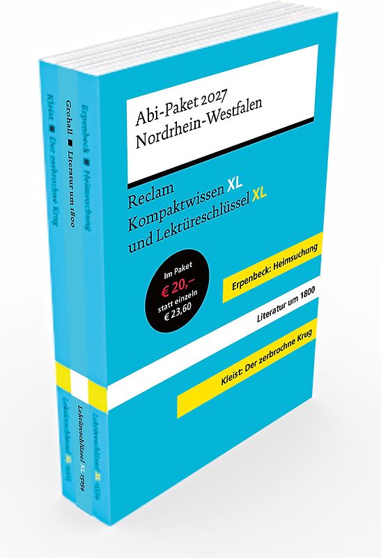ABI-Paket 2027 Baden-Württemberg / Bayern / Nordrhein-Westfalen – Reclam Kompaktwissen XL und Lektüreschlüssel XL