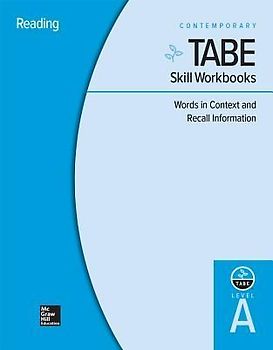 Tabe Skill Workbooks Level A: Words in Context and Recall Information - 10 Pack