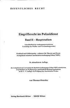 Eingriffsrecht im Polizeidienst, Band II - Hauptstudium