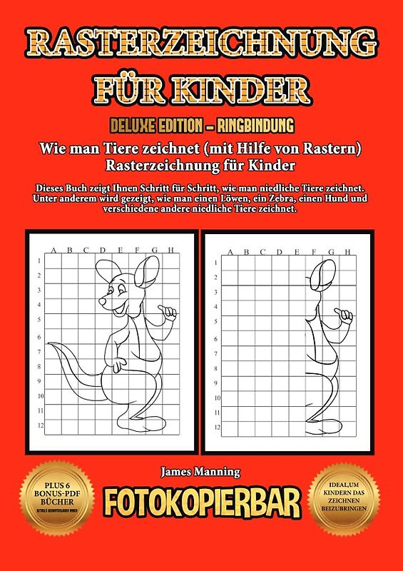 Wie man Tiere zeichnet (mit Hilfe von Rastern) Rasterzeichnung für Kinder