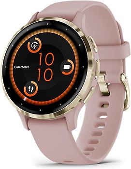 Garmin Venu 3S 41 mm softgold am Silikonarmband dust rose [Wi-Fi]