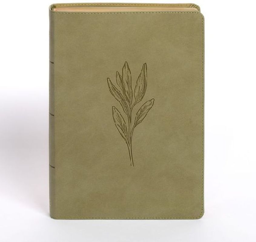 NASB Super Giant Print Reference Bible, Sage Suedesoft Leathertouch