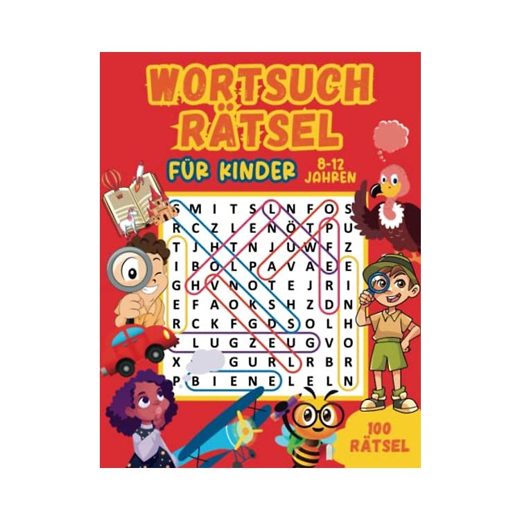 Wortsuchrätsel für Kinder 8-12 Jahren: Unterhaltsames und