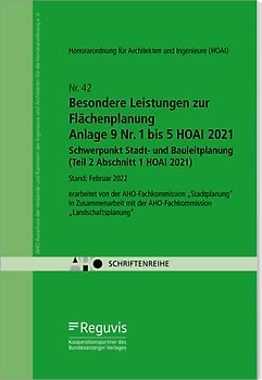 Besondere Leistungen zur Flächenplanung – Anlage 9 Nr. 1 bis 5 HOAI 2021 – Schwerpunkt Stadt- und Bauleitplanung (Teil 2 Abschnitt 1 HOAI 2021)