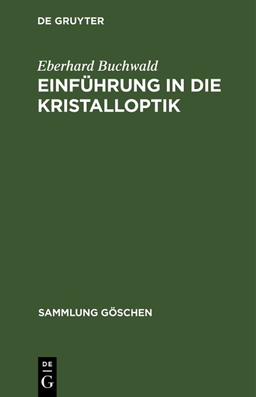 Einführung in die Kristalloptik