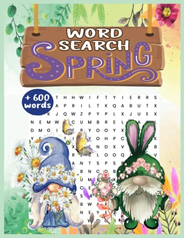 spring word search puzzle book for adults 2023: +60 Themed spring season word find for adults teens & seniors in large print workbook holiday gift, Anxiety and Keep Mind Relaxed
