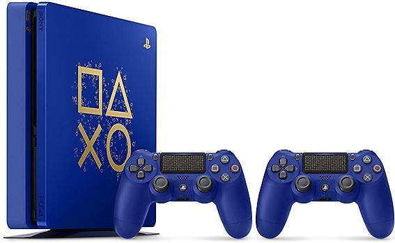 Sony PlayStation 4 slim 500 GB [Days of Play Limited Edition inkl. 2 Wireless Controller] blau