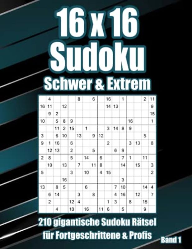 Sudoku Genie: 16x16 Sudoku Rätsel in Schwer & Extrem für Profis