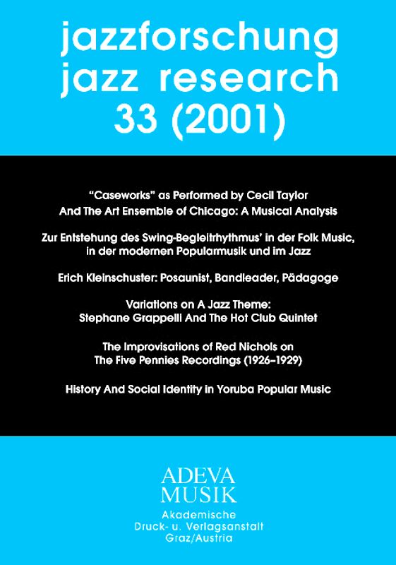Jazzforschung - Jazz Research / Jazzforschung - Jazz Research