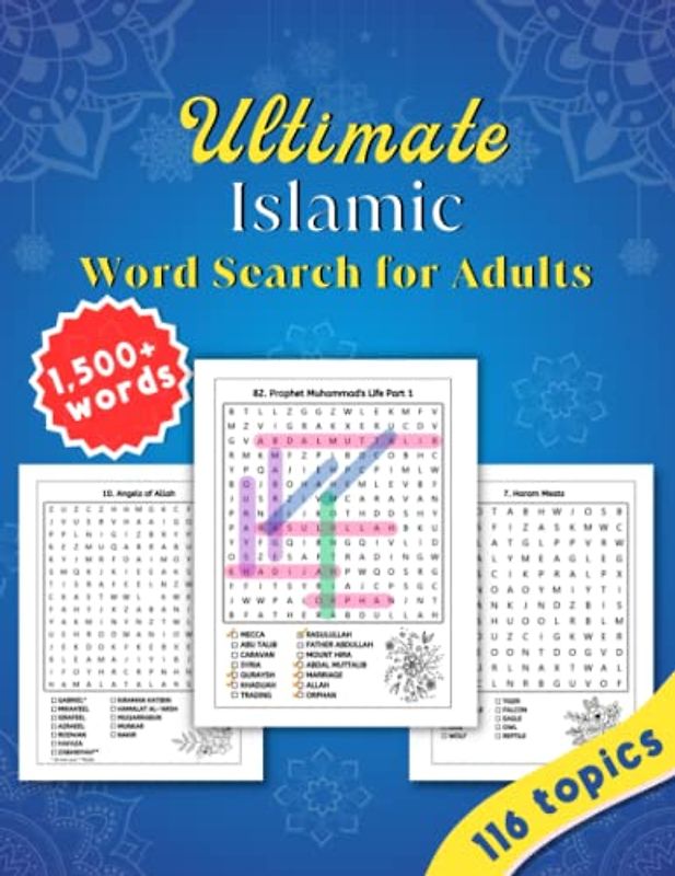 Ultimate Islamic Word Search for Adults: Islamic Word Search: Ramadan, Eid, and History, Muslim Word Search for Muslim Friends, Familys & Newly Reverts Gift Book