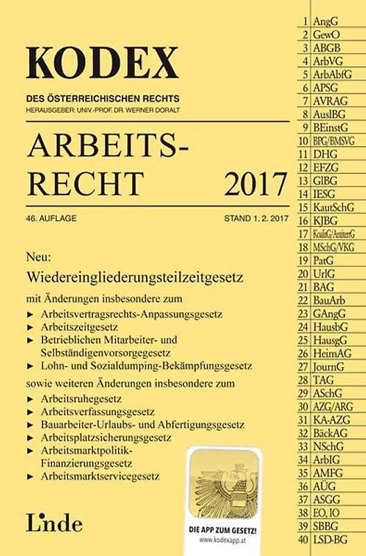 KODEX Arbeitsrecht 2017