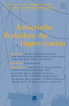 Ästhetische Praktiken der Improvisation
