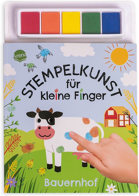 Stempelkunst für kleine Finger. Bauernhof