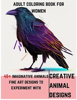 Adult colouring book for women - Animals design