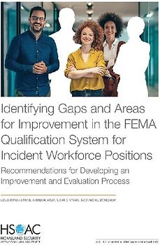 Identifying Gaps and Areas for Improvement in the FEMA Qualification System for Incident Workforce Positions