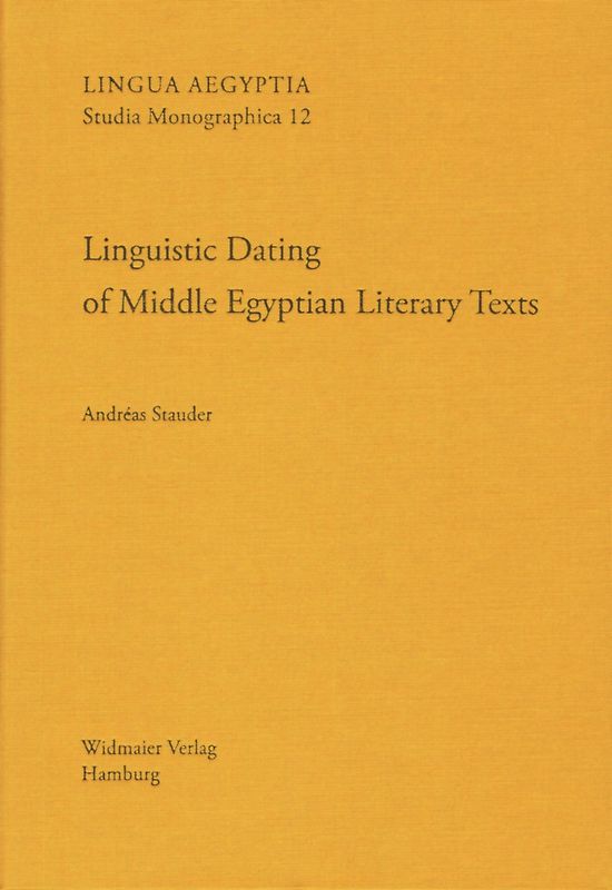 Linguistic Dating of Middle Egyptian Literary Texts