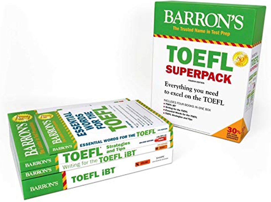 TOEFL iBT Superpack: 4 Books + Practice Tests + Audio Online (Barron's Test Prep)