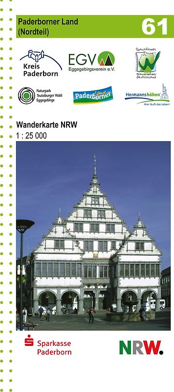 Paderborner Land (Nordteil) Blatt 61, topographische Wanderkarte NRW