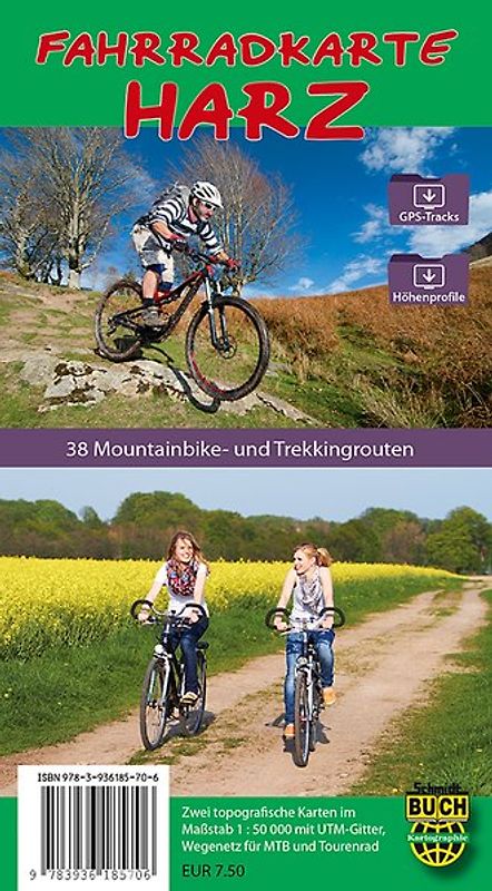 Fahrradkarte Harz - standard
