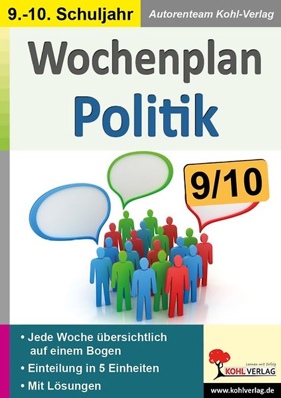 Wochenplan Politik / Klasse 9-10