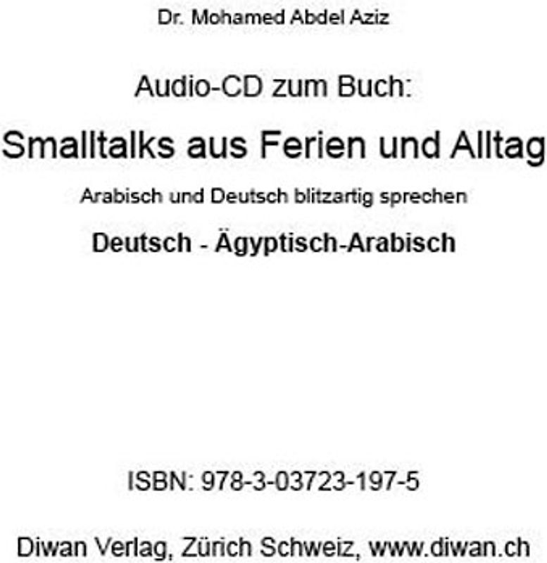Audio CD zum Buch: „Smalltalks aus Ferien und Alltag, D/A“