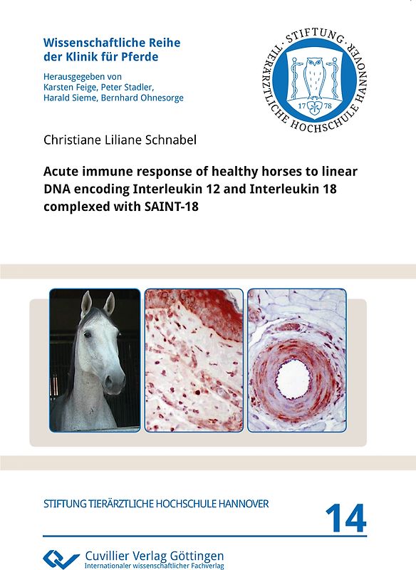Acute immune response of healthy horses to linear DNA encoding Interleukin 12 and Interleukin 18 complexed with SAINT-18