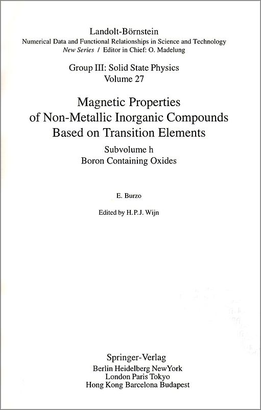 Boron Containing Oxides