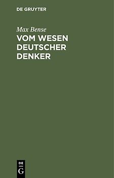 Vom Wesen deutscher Denker