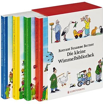 Die kleine Wimmelbibliothek. 4 Minibände im Schuber Winter, Frühling, Sommer, Herbst