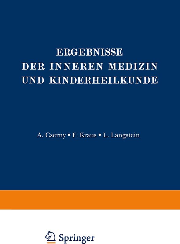 Ergebnisse der Inneren Medizin und Kinderheilkunde