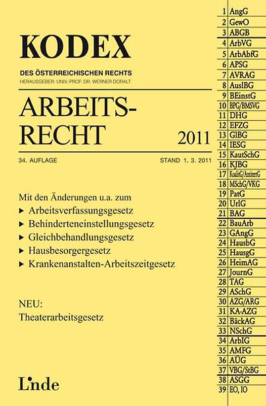 KODEX Arbeitsrecht 2011