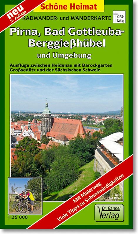 Radwander- und Wanderkarte Pirna, Bad Gottleuba-Bergießhübel und Umgebung