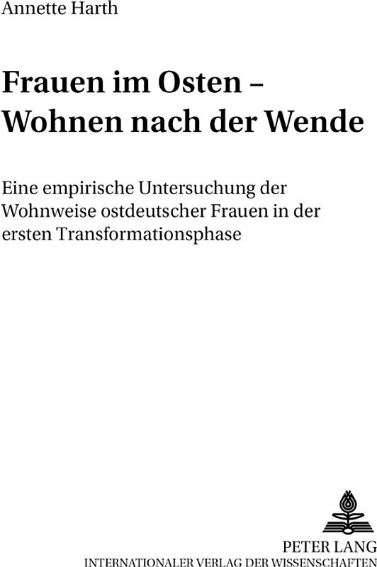 Frauen im Osten – Wohnen nach der Wende