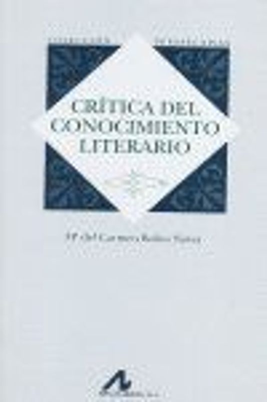 Crítica del conocimiento literario