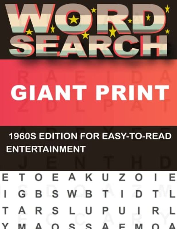 Giant Print Word Search For Adults: 1960s Edition for Easy Reading