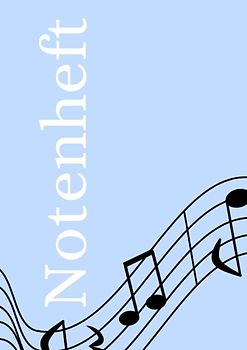 Notenheft: DIN A4 Notenlinienheft | 300 Seiten mit 12 Notenzeilen / Systeme pro Blatt | Papier 90g/m² | Musikheft mit Notenlinien