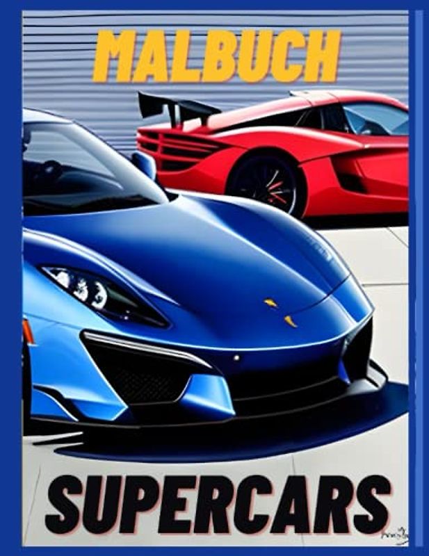 Supersportwagen: +70 Illustrationen zum Ausmalen für Kinder und Fans von Rennautos