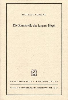 Die Kantkritik des jungen Hegel