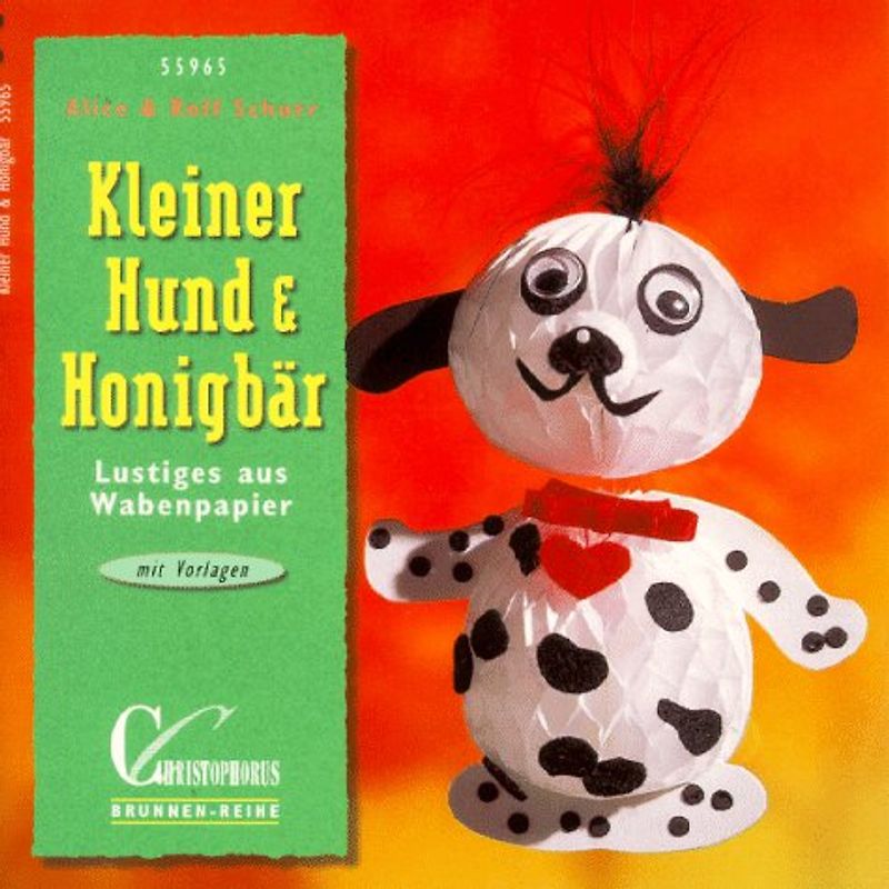Kleiner Hund und Honigbär. Lustiges aus Wabenpapier. Mit Vorlagen