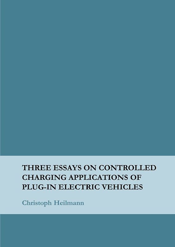 Three Essays on Controlled Charging Applications of Plug-in Electric Vehicles