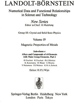 Alloys and Compounds of d-Elements with Main Group Elements. / Legierungen und Verbindungen von d-Elementen mit Elementen der Hauptgruppen.
