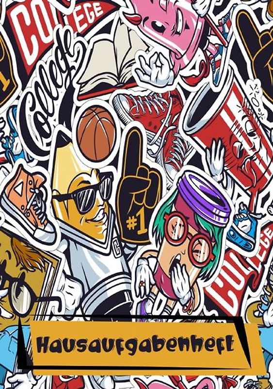 Hausaufgabenheft: Zum Notieren der Hausaufgaben für ein komplettes Schuljahr, inkl. Stundenplan, Schulnoten, Notizen