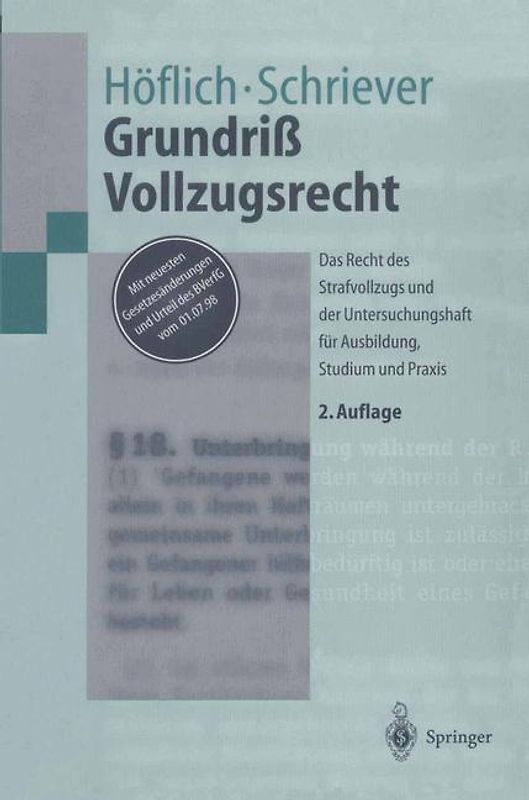 Grundriß Vollzugsrecht