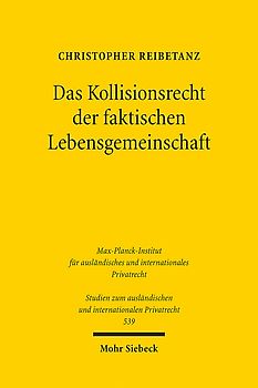 Das Kollisionsrecht der faktischen Lebensgemeinschaft