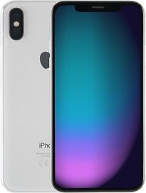 Apple iPhone X 256GB zilver - refurbished