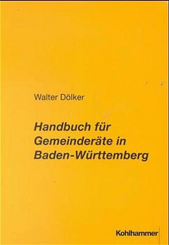 Handbuch für Gemeinderäte in Baden-Württemberg